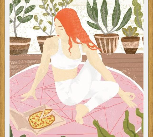 Cuadro Yoga + Pizza