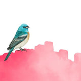 Canvas Pink Bird