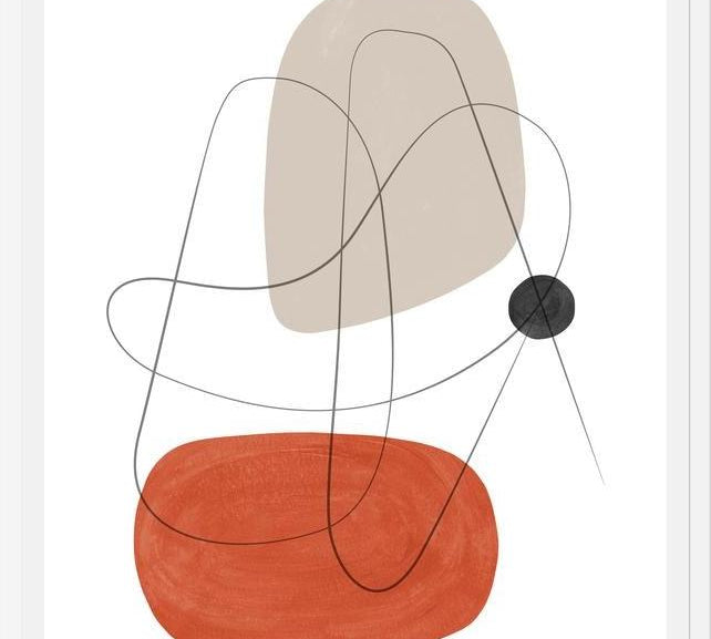 Cuadro Abstraction with gray lines 3