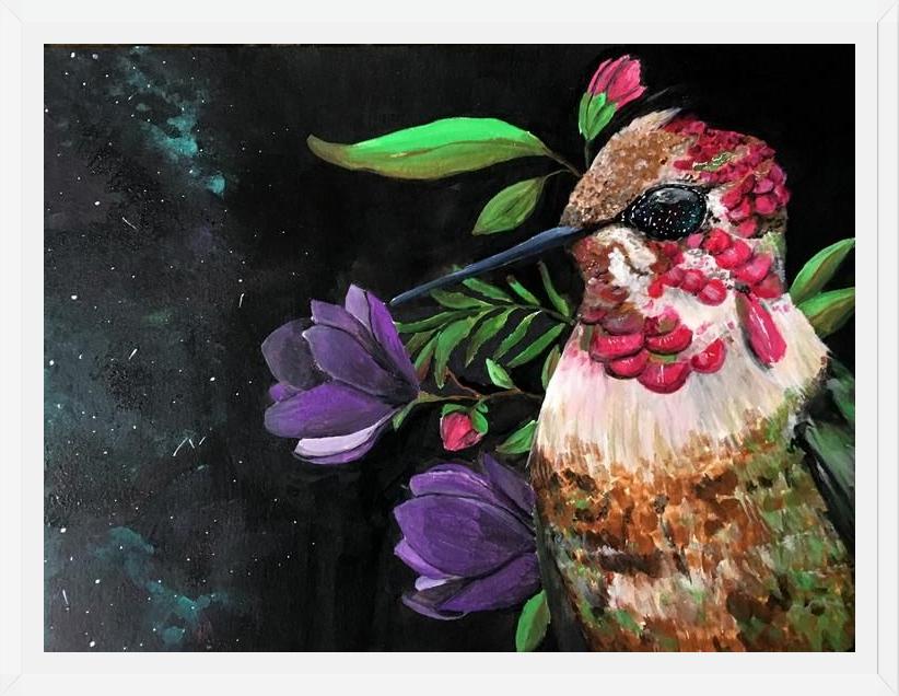 Cuadro colibri universo