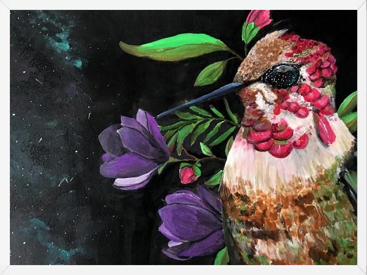 Cuadro colibri universo