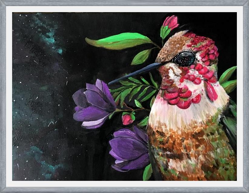 Cuadro colibri universo