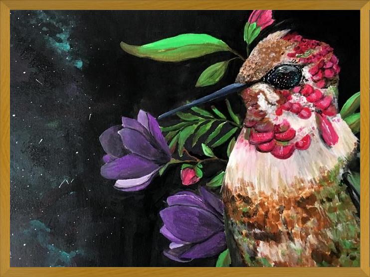 Cuadro colibri universo