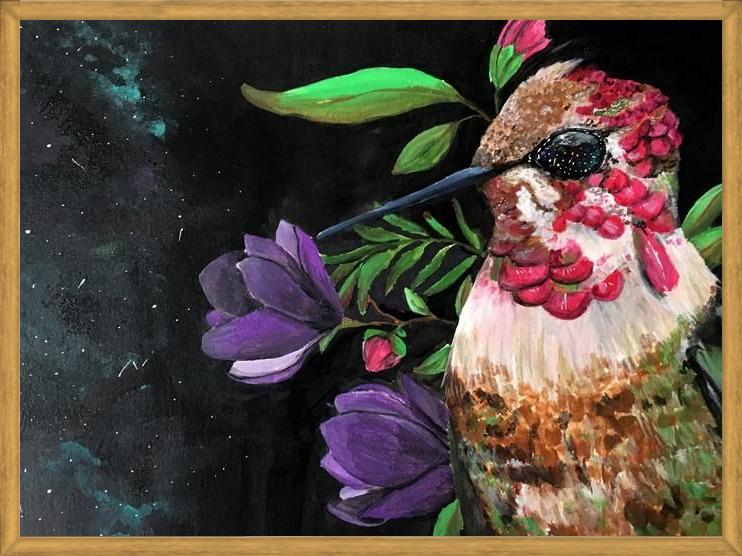 Cuadro colibri universo