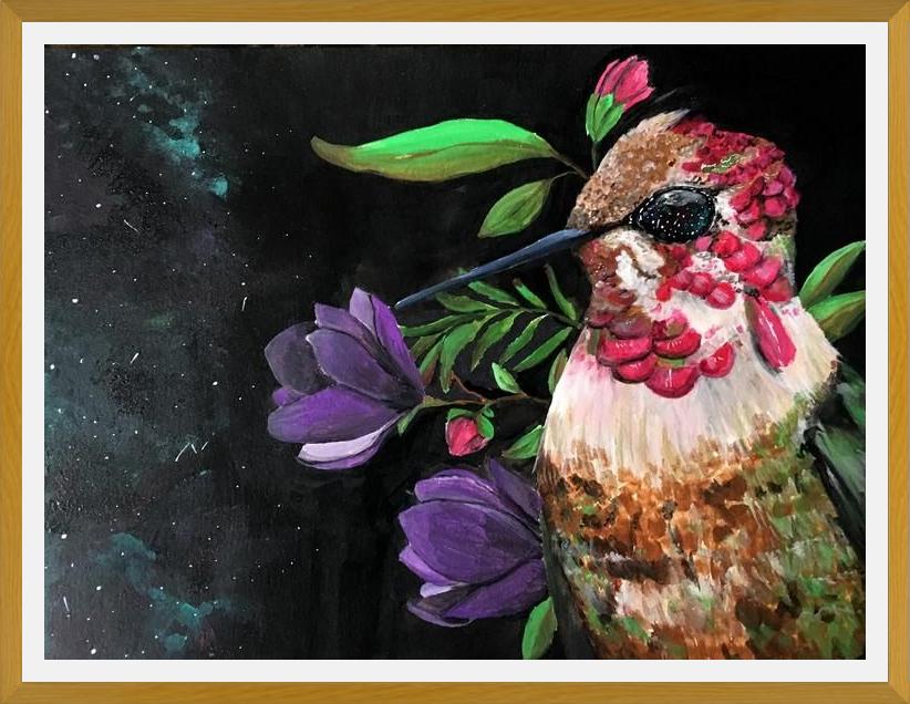 Cuadro colibri universo