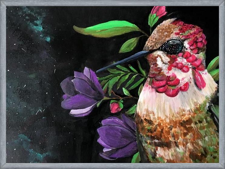 Cuadro colibri universo