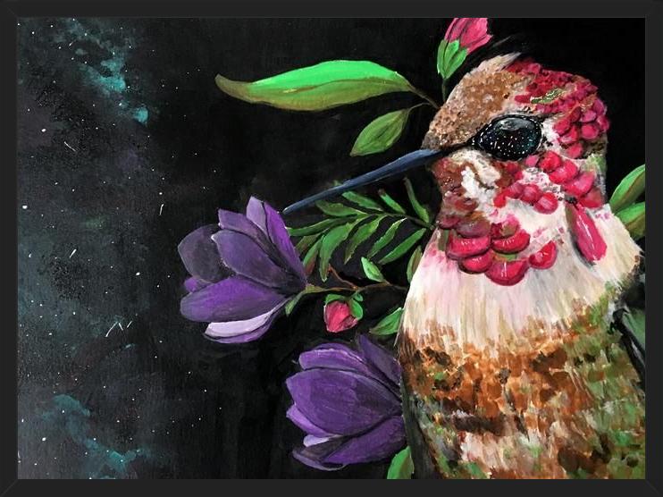 Cuadro colibri universo
