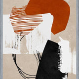 Cuadro Abstracto Naranja Blanco y Negro I