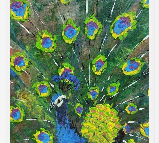 Cuadro blue peacock