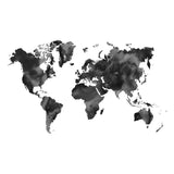 Canvas Black and white world map