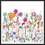 Cuadro Colorful Wildflowers and Flower Field