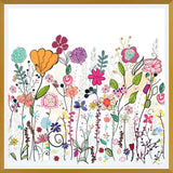 Cuadro Colorful Wildflowers and Flower Field