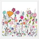 Cuadro Colorful Wildflowers and Flower Field