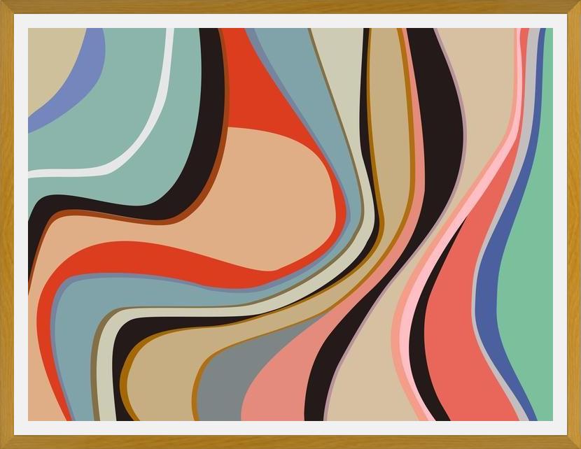 Cuadro Colorful Abstract Waves 4