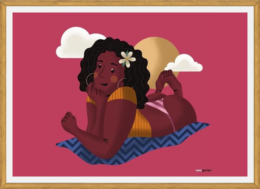 Cuadro Mujer en la Playa 2