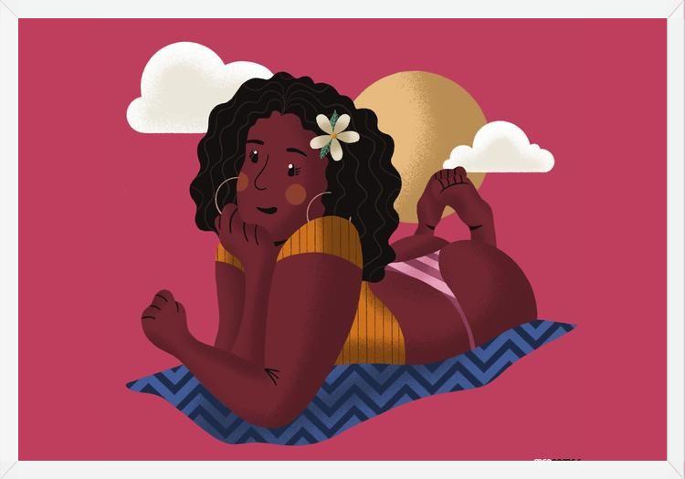 Cuadro Mujer en la Playa 2