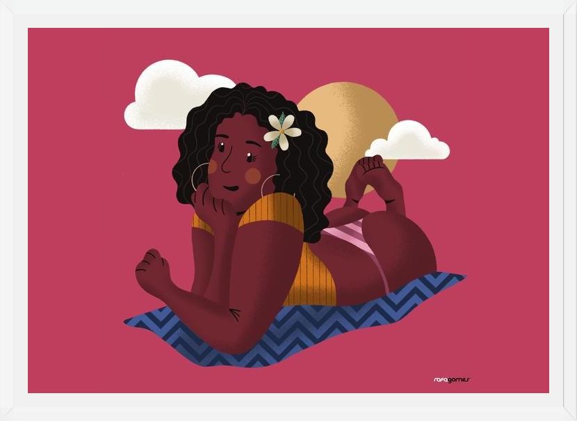 Cuadro Mujer en la Playa 2