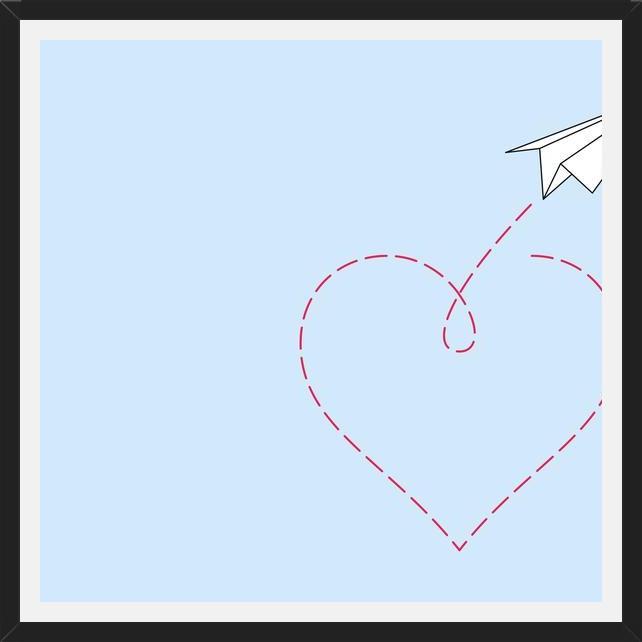 Cuadro Loving paper plane