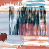 Canvas Memphis Geometric Stripes Red Blue