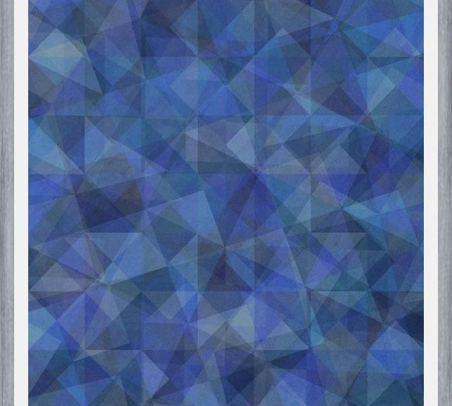 Cuadro Triangulos Modernos - Azul