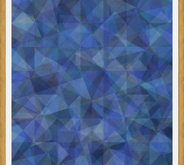 Cuadro Triangulos Modernos - Azul