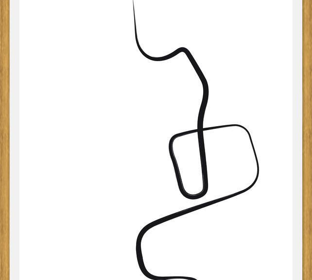Cuadro Black ink traces I