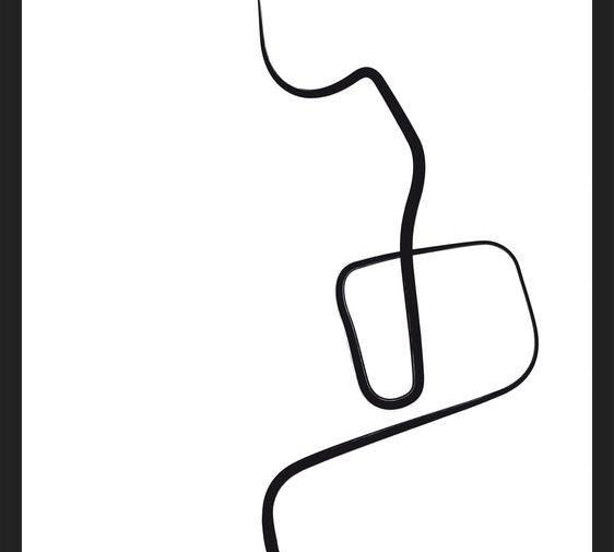 Cuadro Black ink traces I