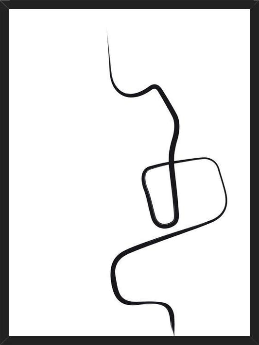Cuadro Black ink traces I