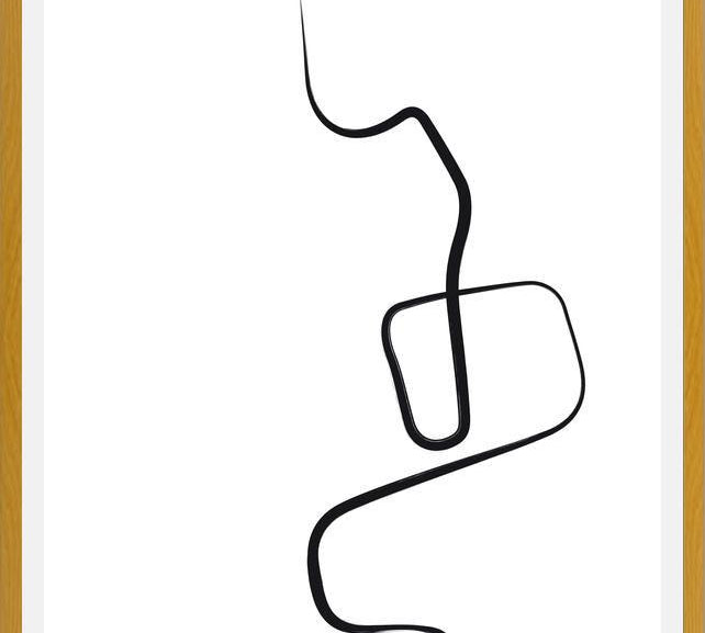Cuadro Black ink traces I