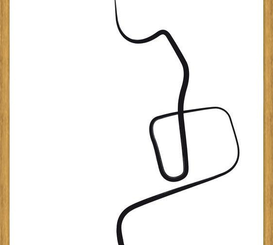 Cuadro Black ink traces I