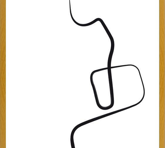 Cuadro Black ink traces I