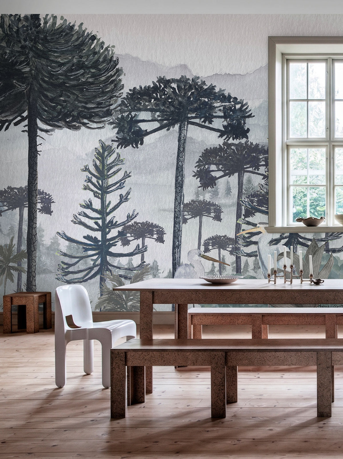 Papel Mural Bosque de araucarias