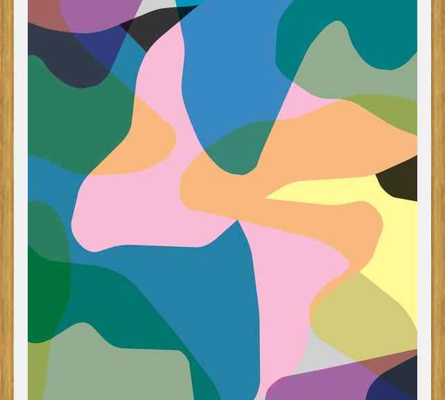 Cuadro Abstract Colorful Camouflage