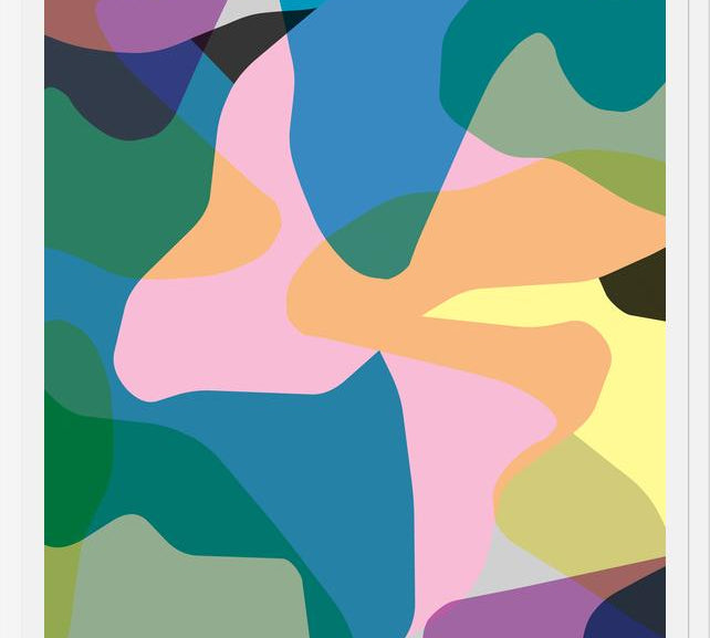 Cuadro Abstract Colorful Camouflage