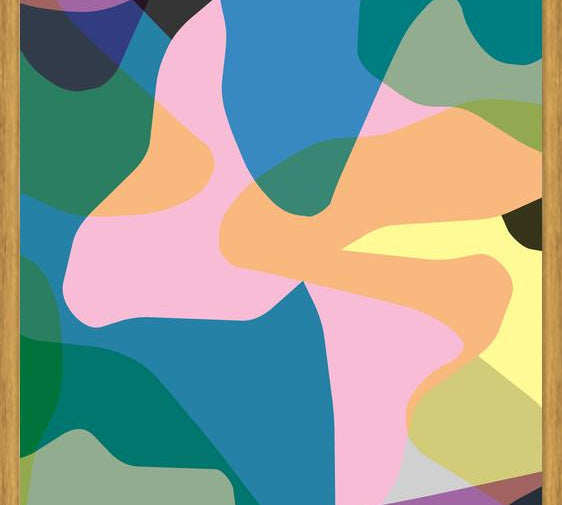 Cuadro Abstract Colorful Camouflage