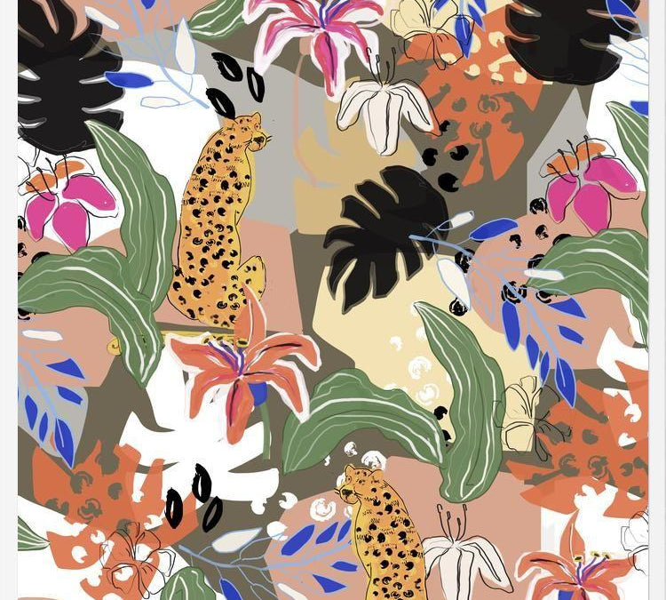 Cuadro Tropical Jungle Leopard 003