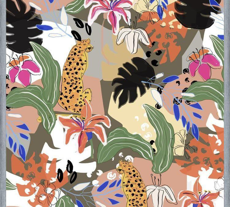 Cuadro Tropical Jungle Leopard 003