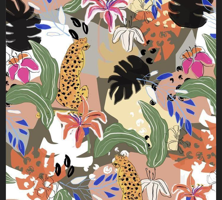 Cuadro Tropical Jungle Leopard 003