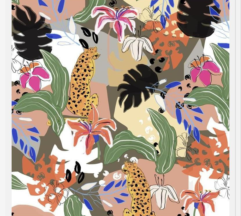 Cuadro Tropical Jungle Leopard 003