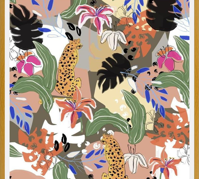 Cuadro Tropical Jungle Leopard 003