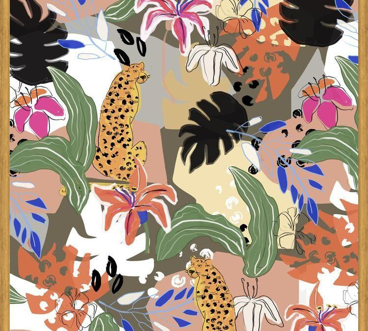 Cuadro Tropical Jungle Leopard 003