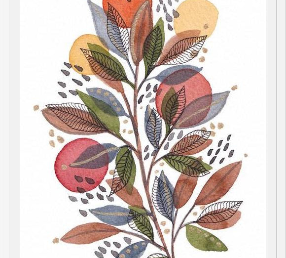 Cuadro Modern watercolor botanicals 3