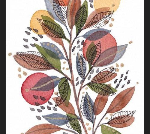 Cuadro Modern watercolor botanicals 3