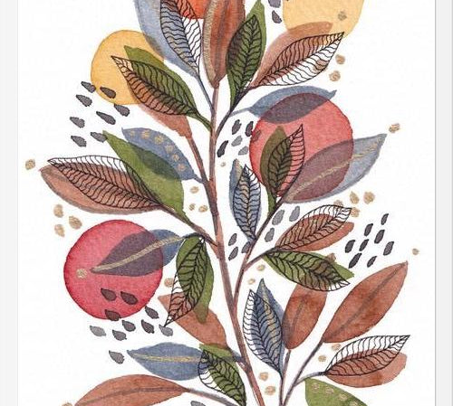 Cuadro Modern watercolor botanicals 3