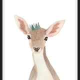 Cuadro Venado con corona verde