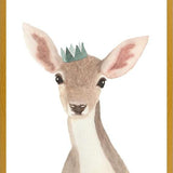 Cuadro Venado con corona verde