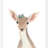 Cuadro Venado con corona verde