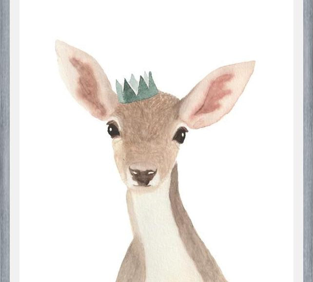 Cuadro Venado con corona verde