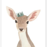 Cuadro Venado con corona verde