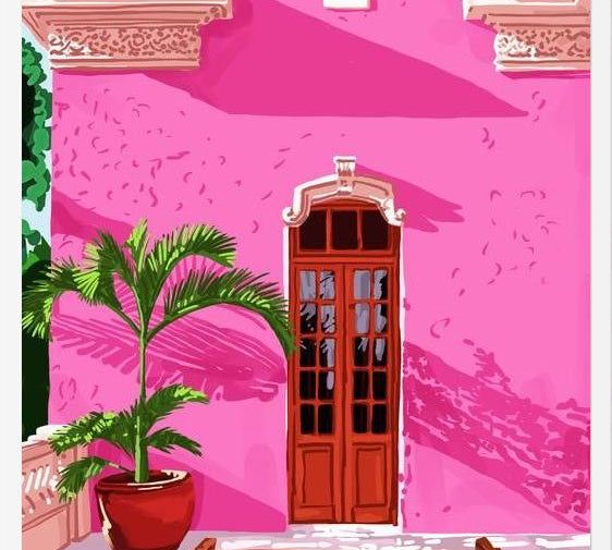 Cuadro Pink Building